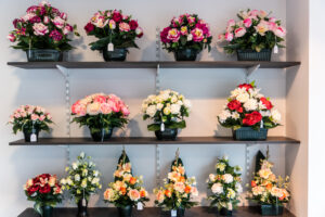 differentes bouquets des fleurs